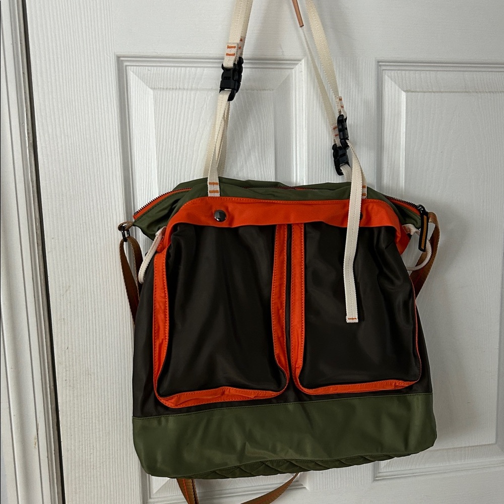 MZ Wallace Green and Orange Travel Bag
